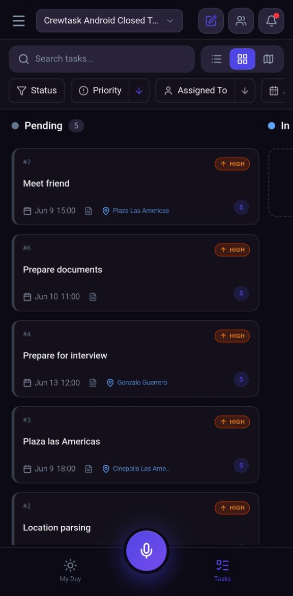 Tasks